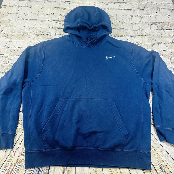 Nike Other - Nike Sweatshirt Men’s XL Navy Blue Faded Pullover Hoodie‎ Y2K